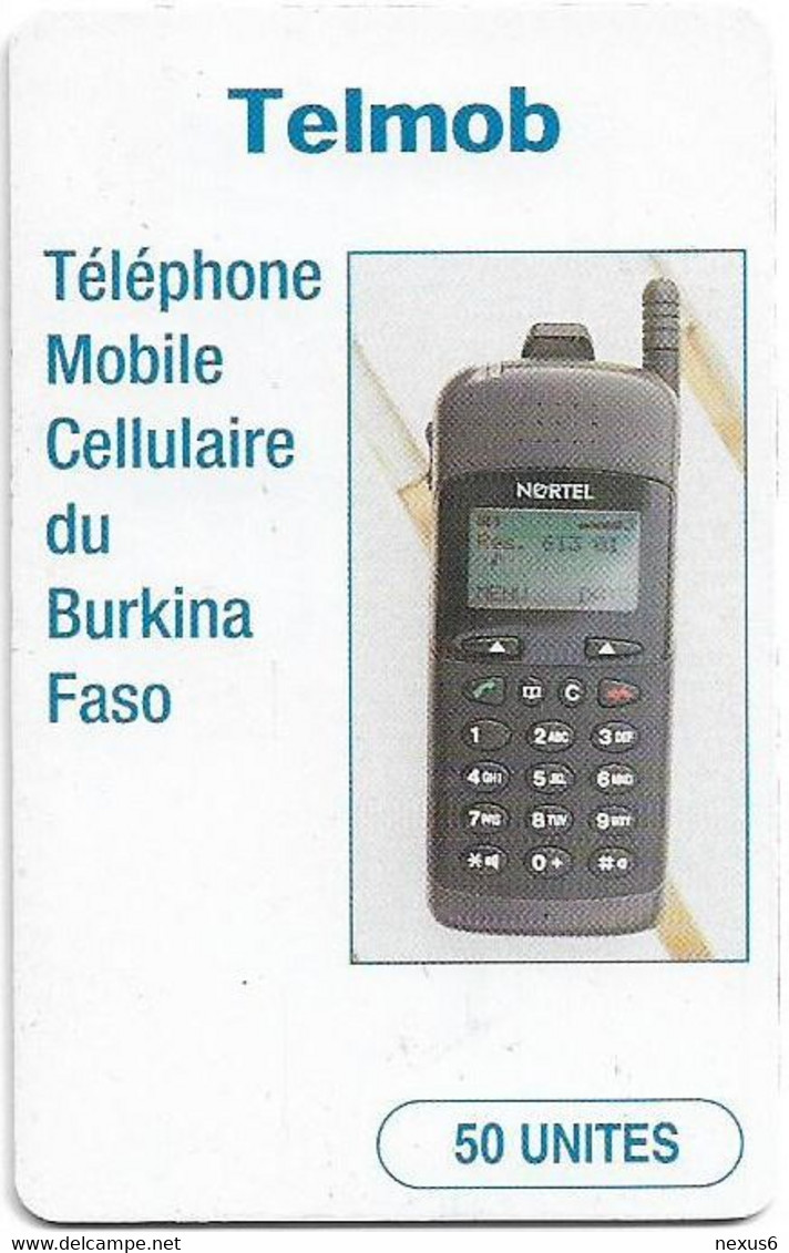 Burkina Faso - Onatel - Telmob Phone Blue, SC7 ISO, Cn. Red 8 On Chip Side, Matt Finish, 50Units, Used - Burkina Faso