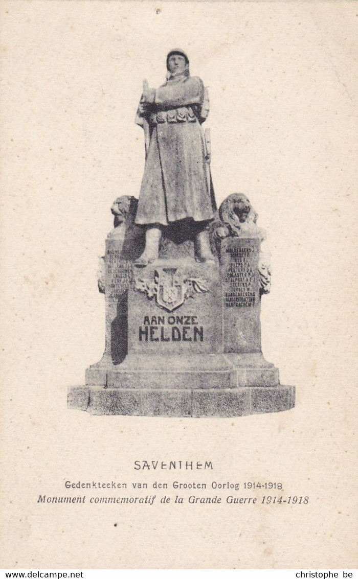 Zaventem, Saventhem, Gedenkteken Van Den Grooten Oorlog 1914-1918 (pk75134) - Zaventem