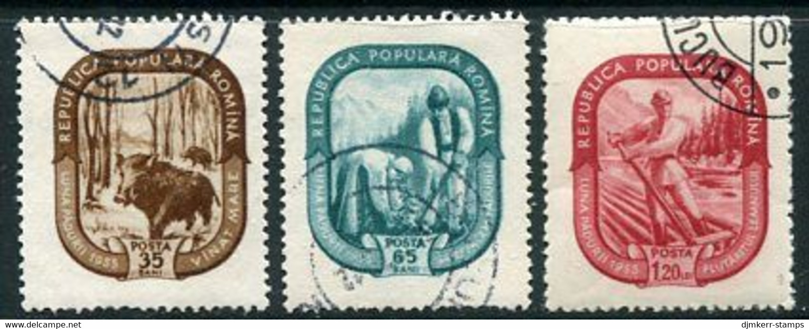 ROMANIA 1955 Forest Month Used,  Michel 1497-99 - Used Stamps