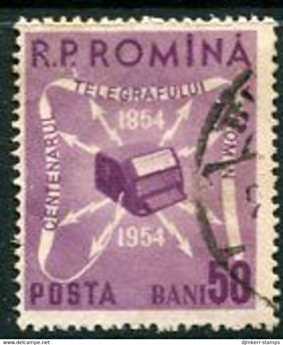 ROMANIA 1954 Telegraph Centenary Used,  Michel 1496 - Gebraucht