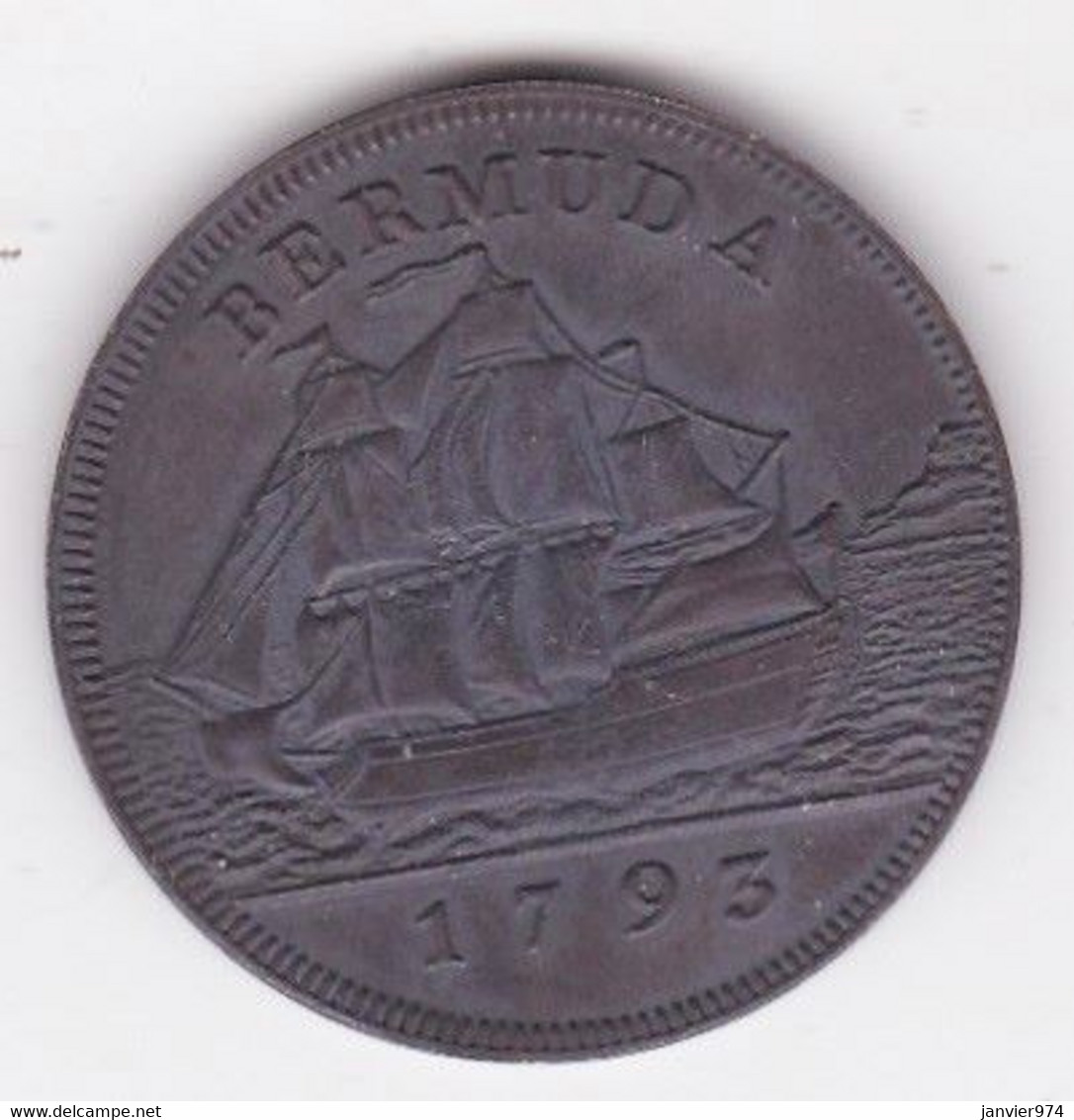 Bermudes /Bermuda 1 Penny 1793, George III. 11,7g – 31 Mm, Faux ?? - Bermuda