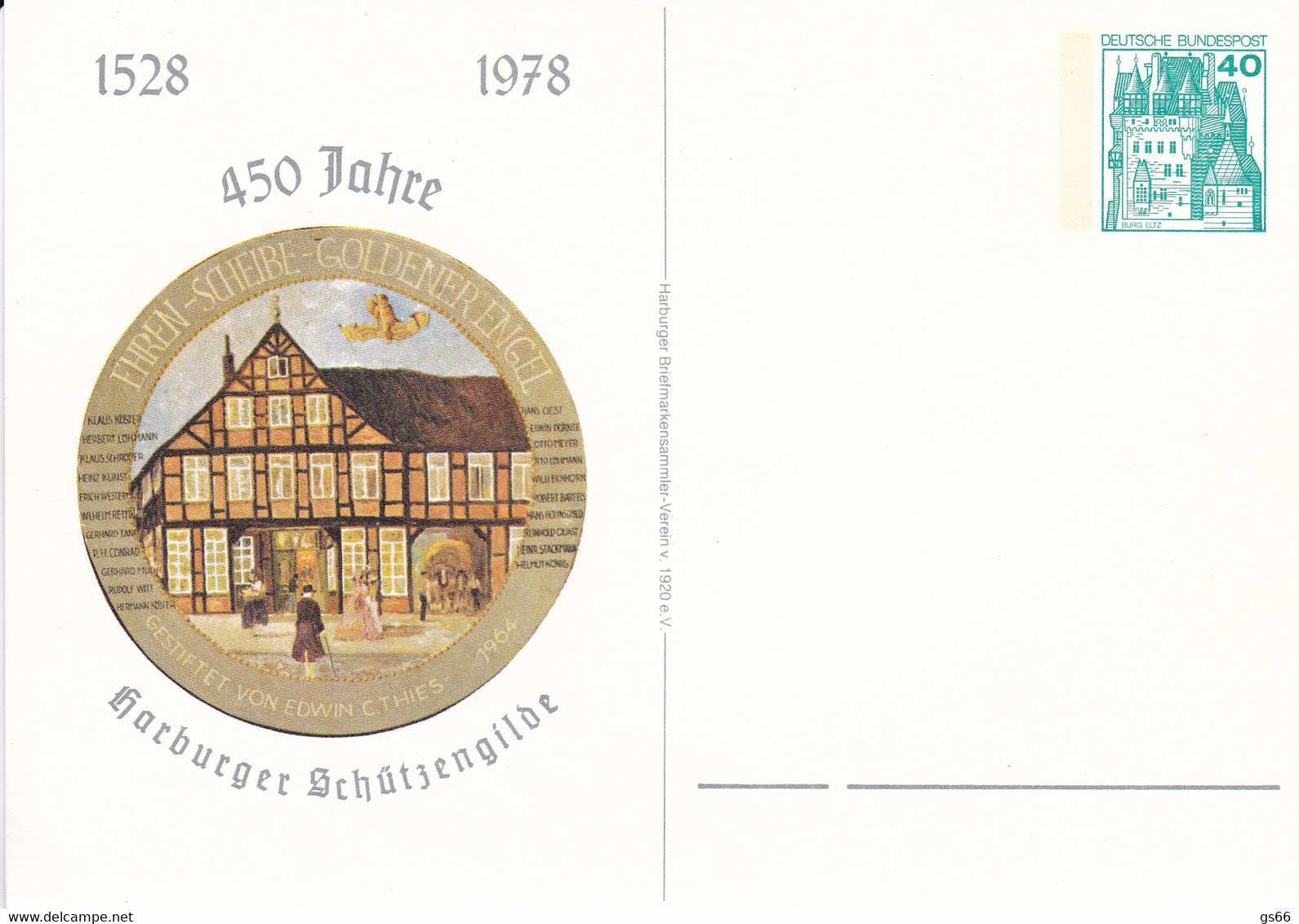 BRD, PP 100 C2/011b, BuSchl. 40,  450 Jahre Harburger Schützengilde - Cartoline Private - Nuovi
