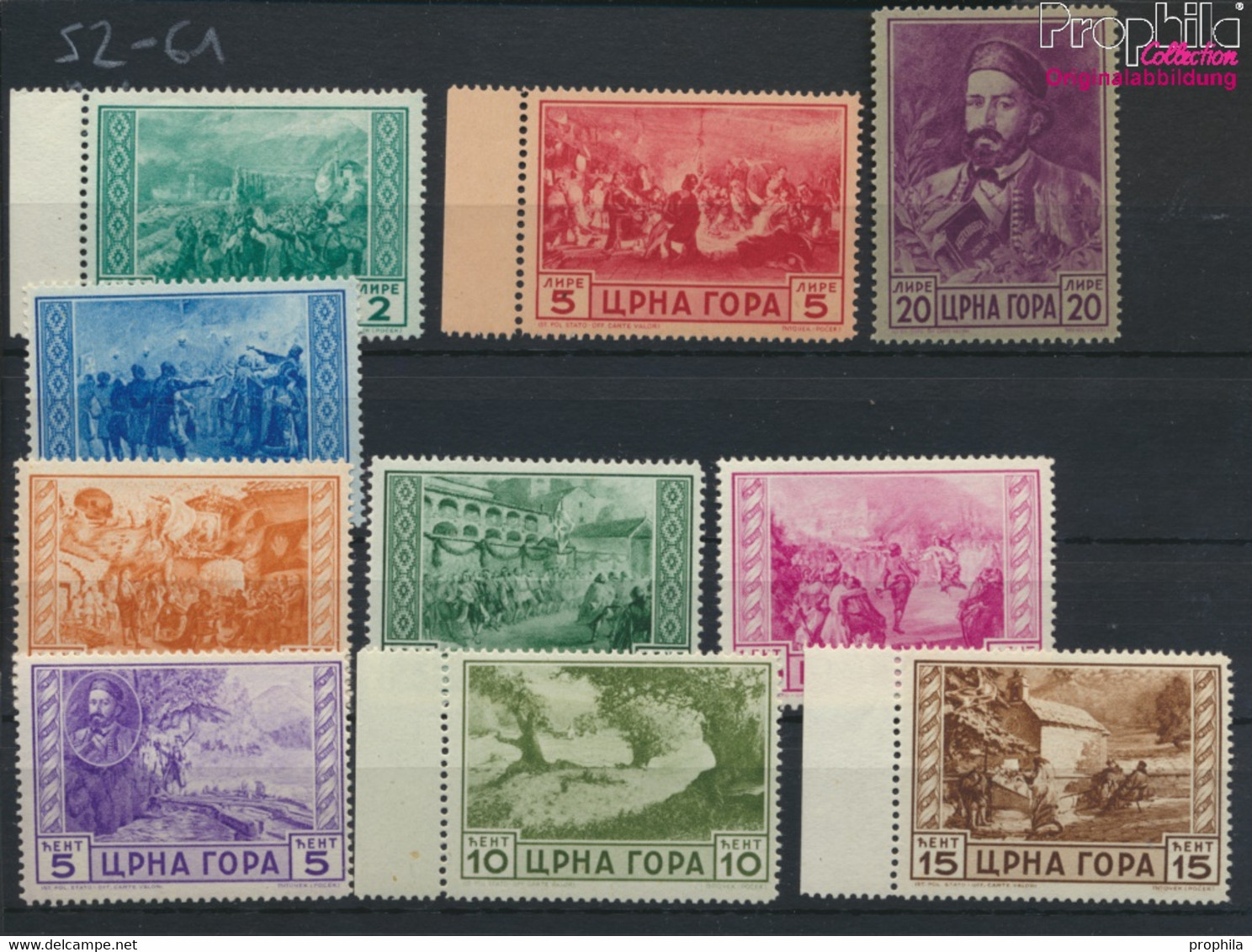 Italien - Bes. Montenegro 52-61 (kompl.Ausg.) Postfrisch 1943 Landesmotive (9476011 - Montenegro