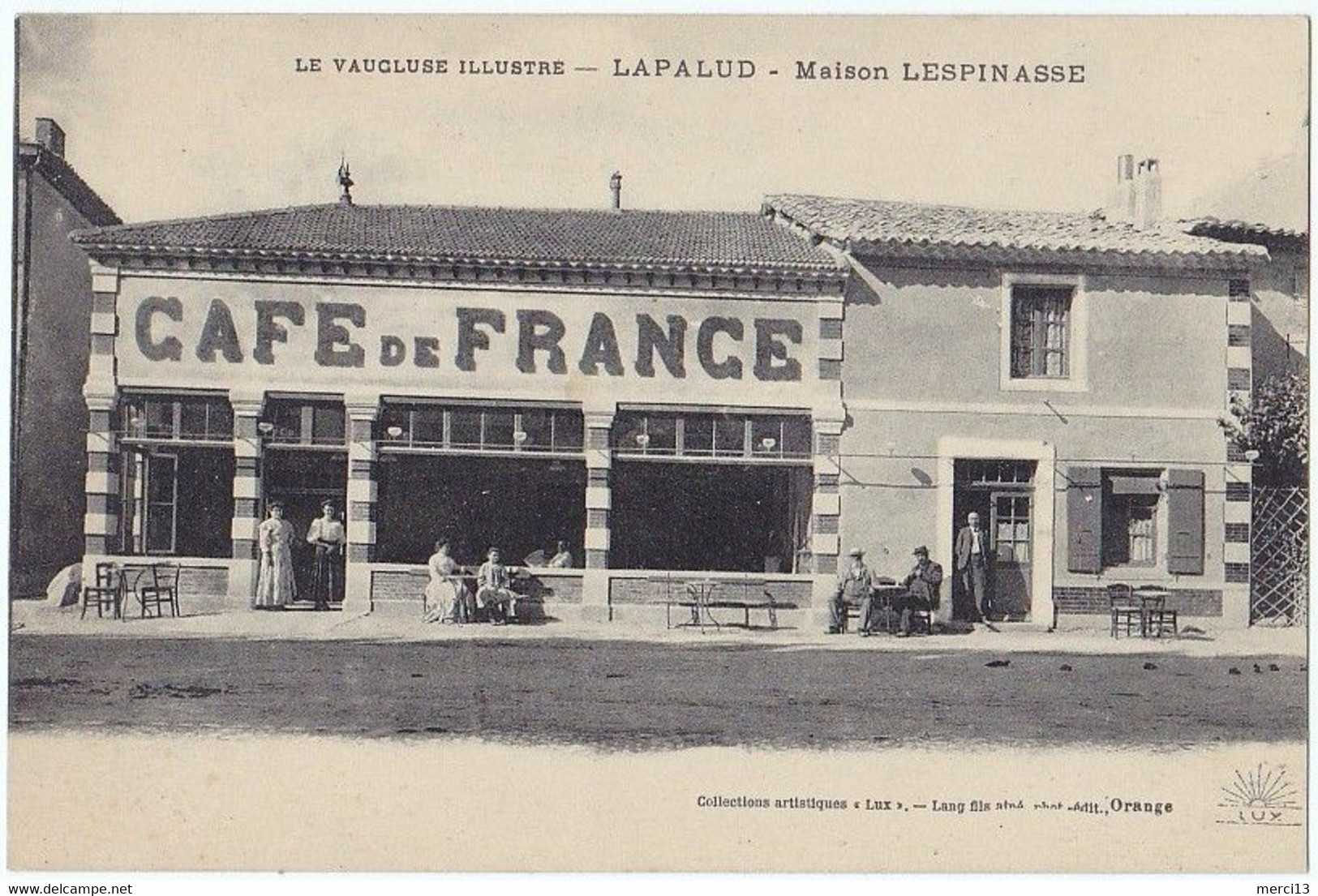 LAPALUD (84) – Maison Lespinasse. Coll. "LUX", Lang, Orange. - Lapalud