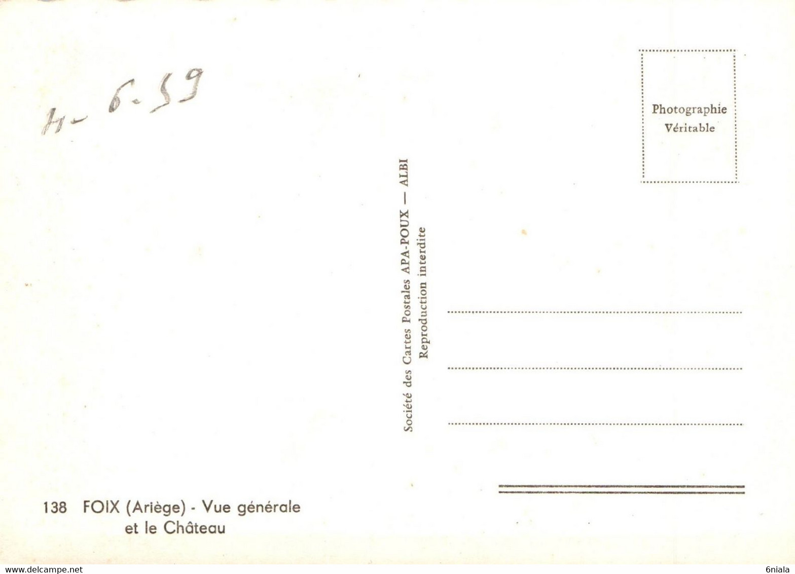 5021 Carte Postale FOIX  Vue Générale  Et Le Château        09 Ariège - Foix