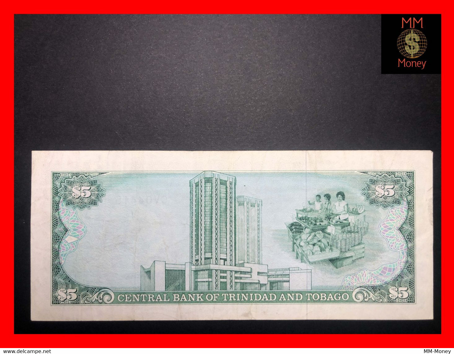 TRINIDAD & TOBAGO  5 $ 1997  P. 37  "sig.  W. Dookeran"   VF - Trinidad Y Tobago