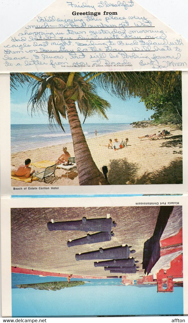 St Croix U.S. Virgin Islands Old Postcard Album Mailed - Virgin Islands, US
