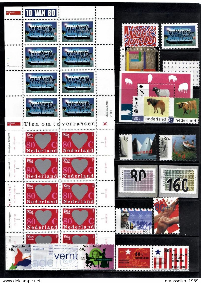 NETHERLAND 1997- 22 Issues (mini Sheets+booklerts) - Années Complètes