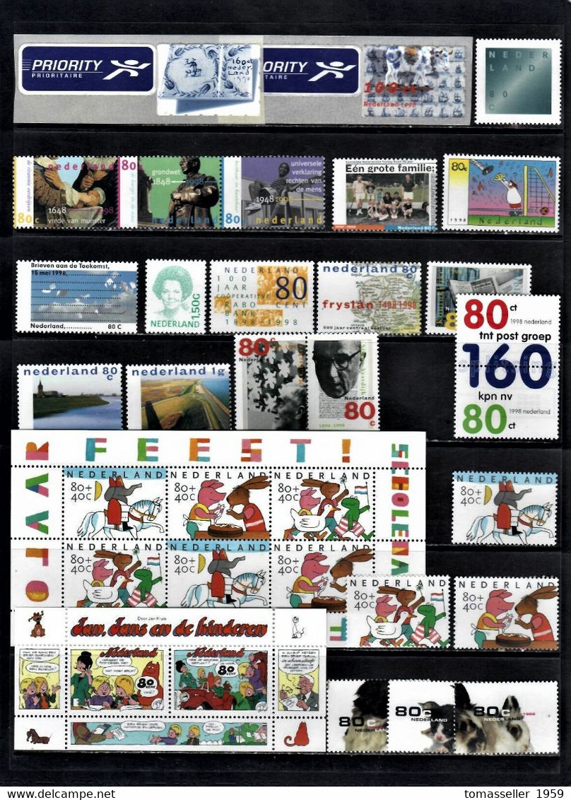 NETHERLAND 1998- 22 Issues (mini Sheets+booklerts) - Années Complètes