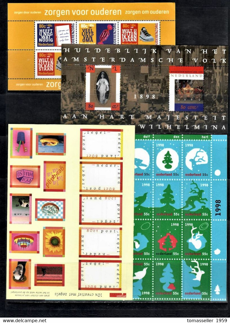 NETHERLAND 1998- 22 Issues (mini Sheets+booklerts) - Années Complètes