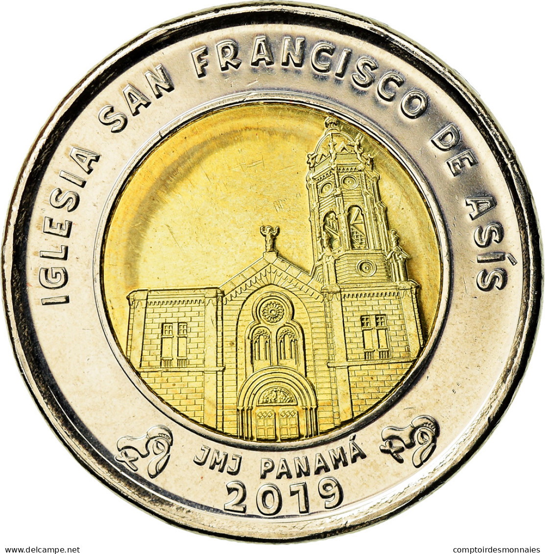 Monnaie, Panama, Eglise San Francisco De Asis, Balboa, 2019, SPL, Bi-Metallic - Panama