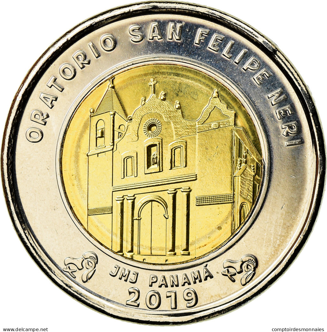 Monnaie, Panama, Eglise San Felipe Neri, Balboa, 2019, SPL, Bi-Metallic - Panama