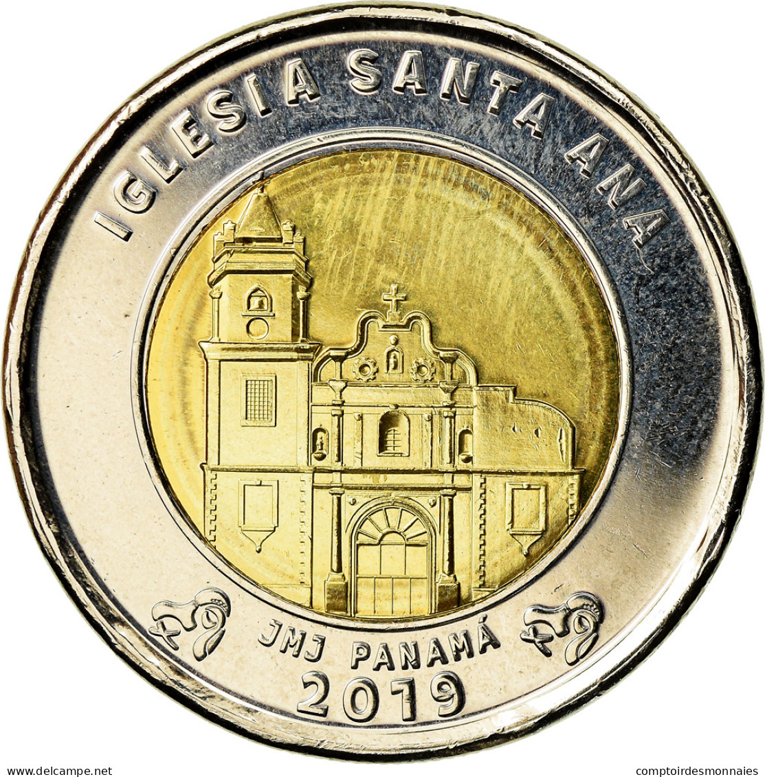 Monnaie, Panama, Eglise Santa Ana, Balboa, 2019, SPL, Bi-Metallic - Panama