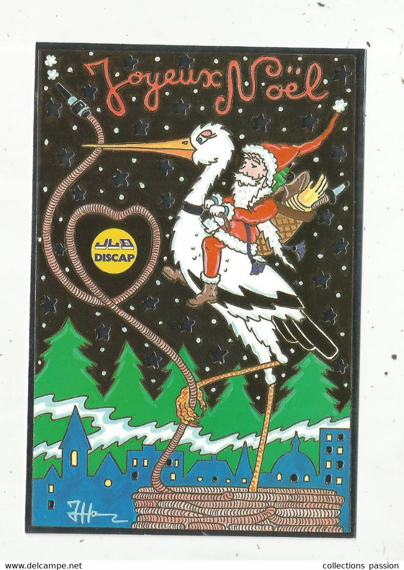 Cp, Illustrateur, Signée Et Dédicacée Hamm, JOYEUX NOEL , 1998 , Publicité : Joint Lyonnais Distribution, 69 , Bron - Hamm