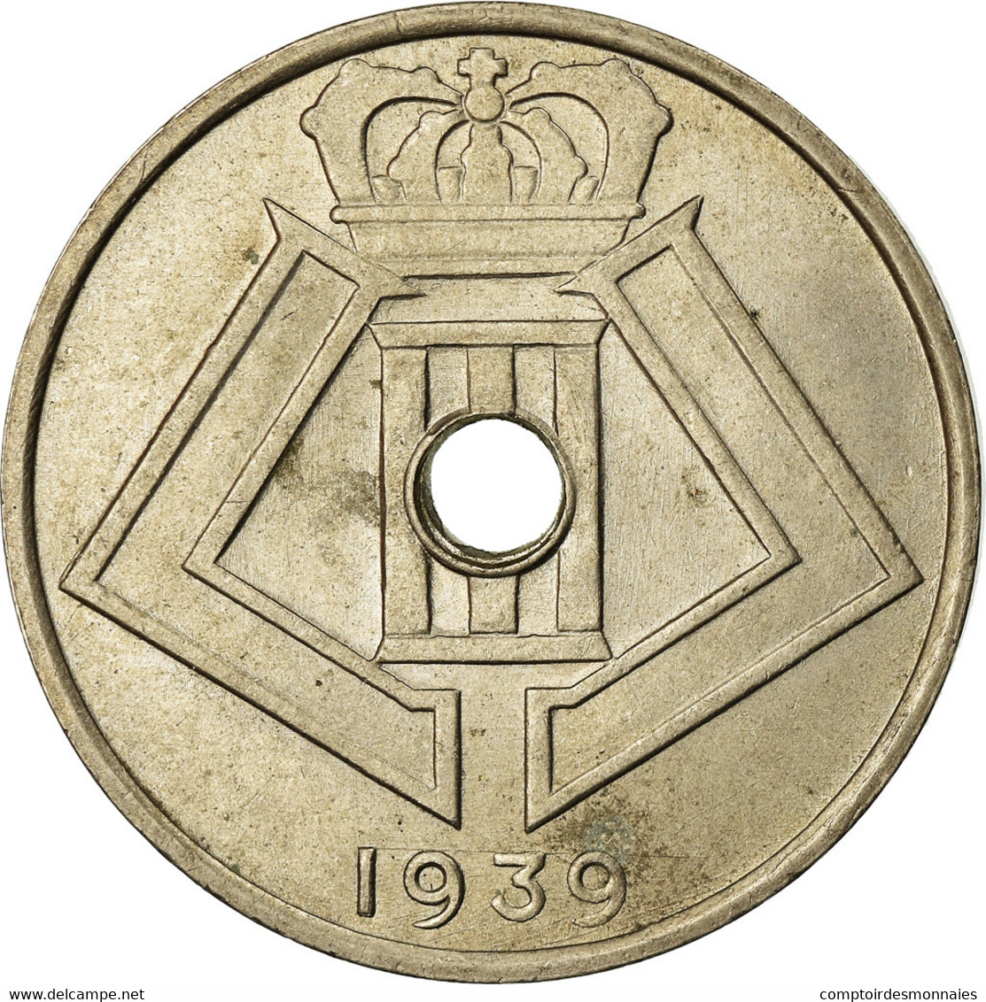 Monnaie, Belgique, 25 Centimes, 1939, TTB, Nickel-brass, KM:114.1 - 25 Centimes