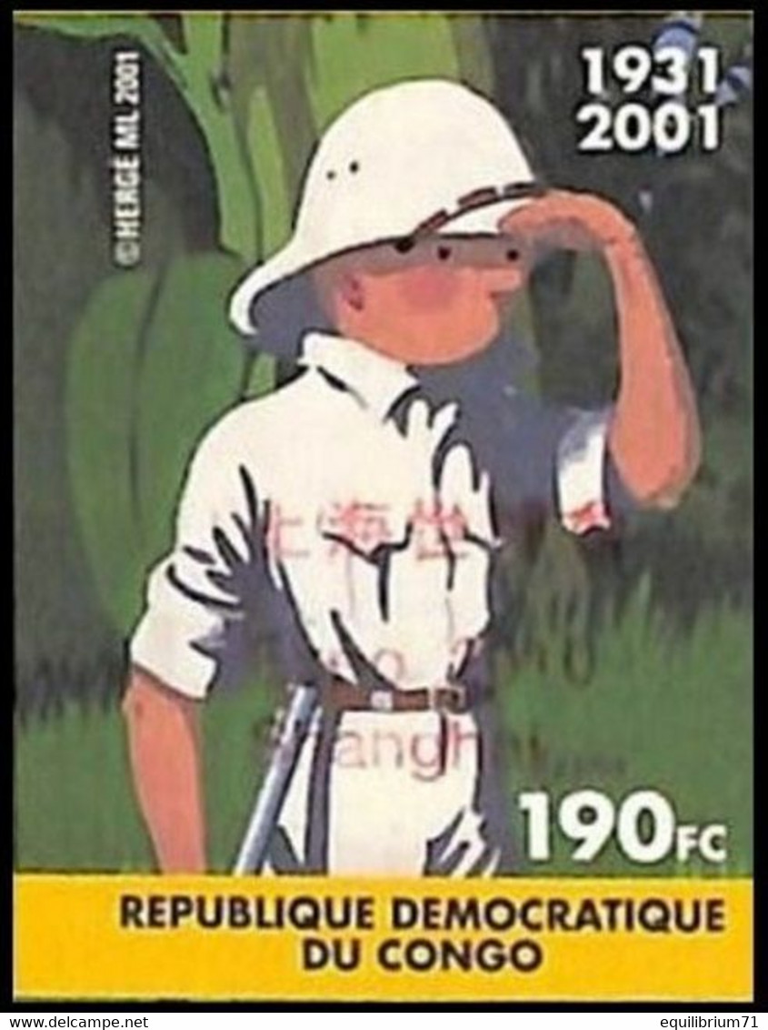 2092**ND/ONG - SURCHARGE / OVERPRINTING Shanghaï - Tintin Au Congo / Kuifje In Congo - CONGO - Philabédés