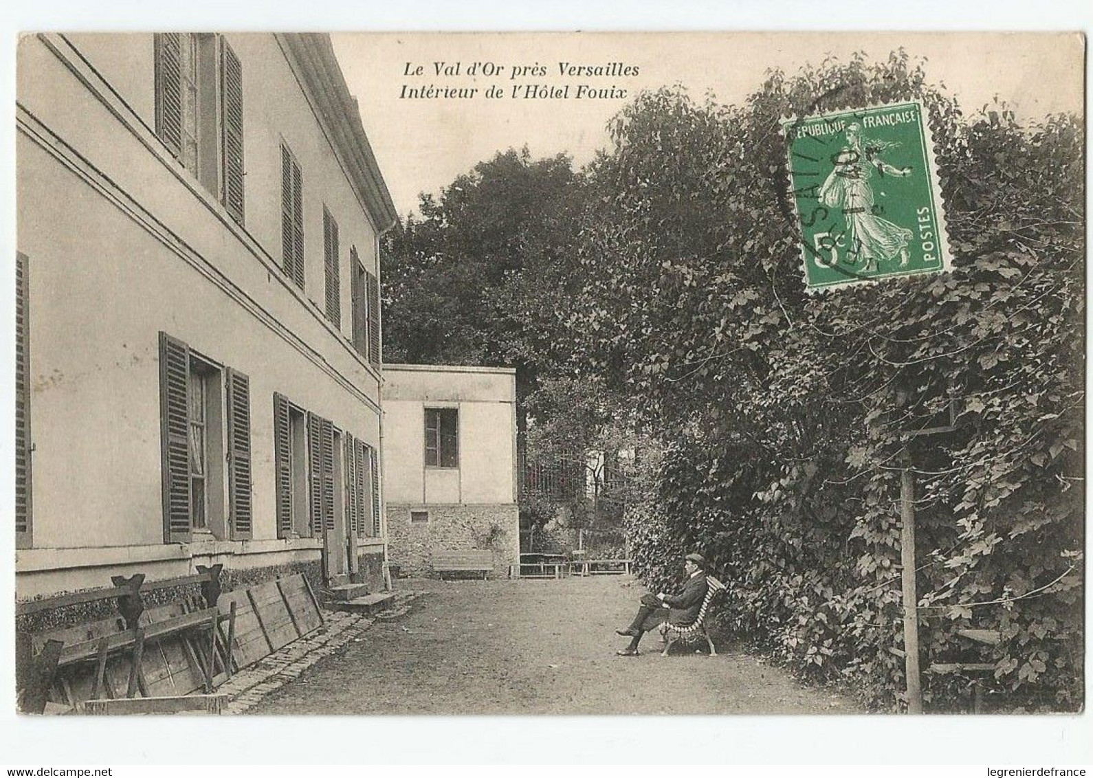 GUYANCOURT, RARE CPA DU VAL D'OR PRES DE VERSAILLES,  INTERIEUR DE L HOTEL FOUIX - Guyancourt