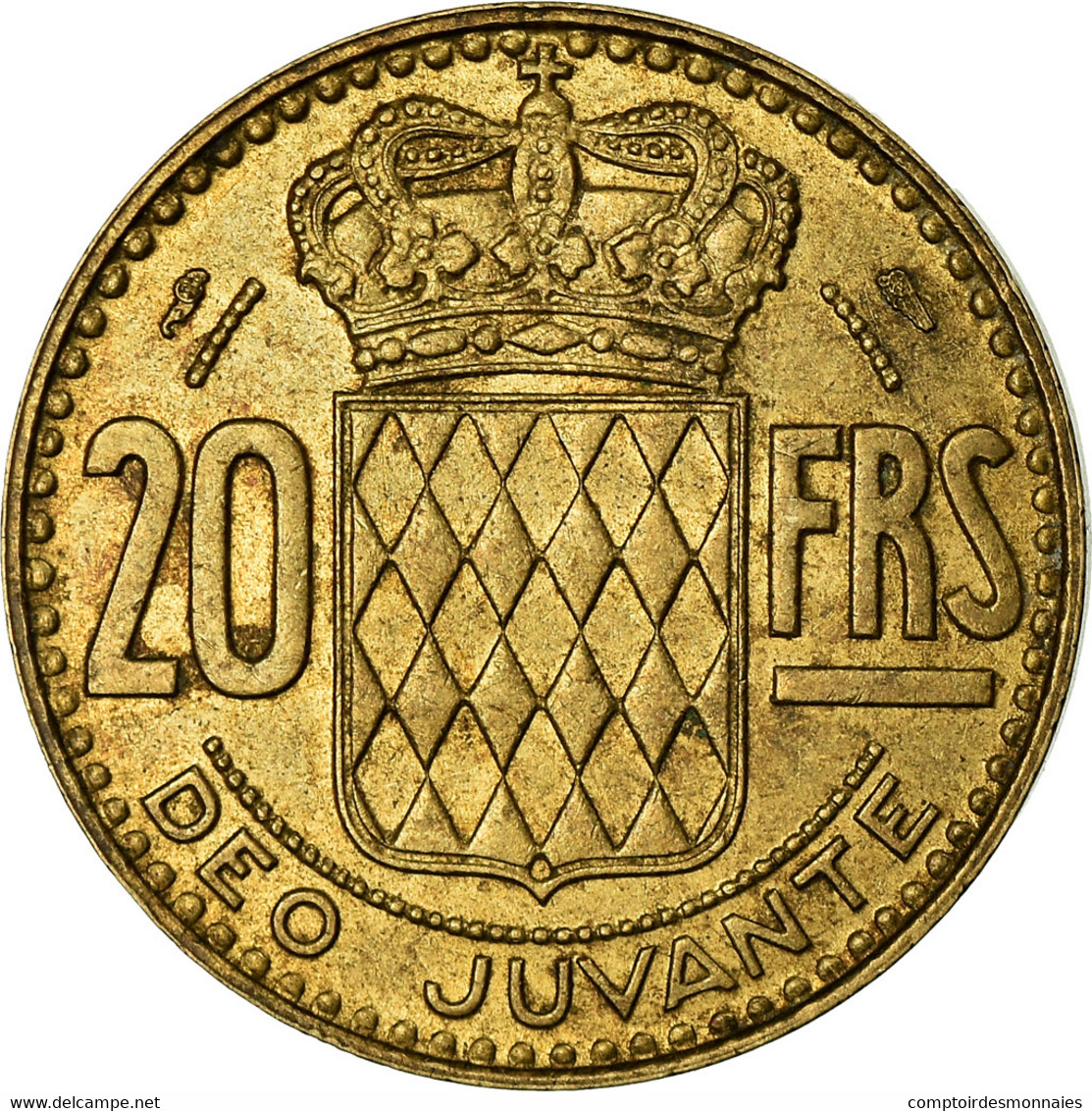 Monnaie, Monaco, Rainier III, 20 Francs, Vingt, 1950, TTB, Aluminum-Bronze - 1949-1956 Anciens Francs