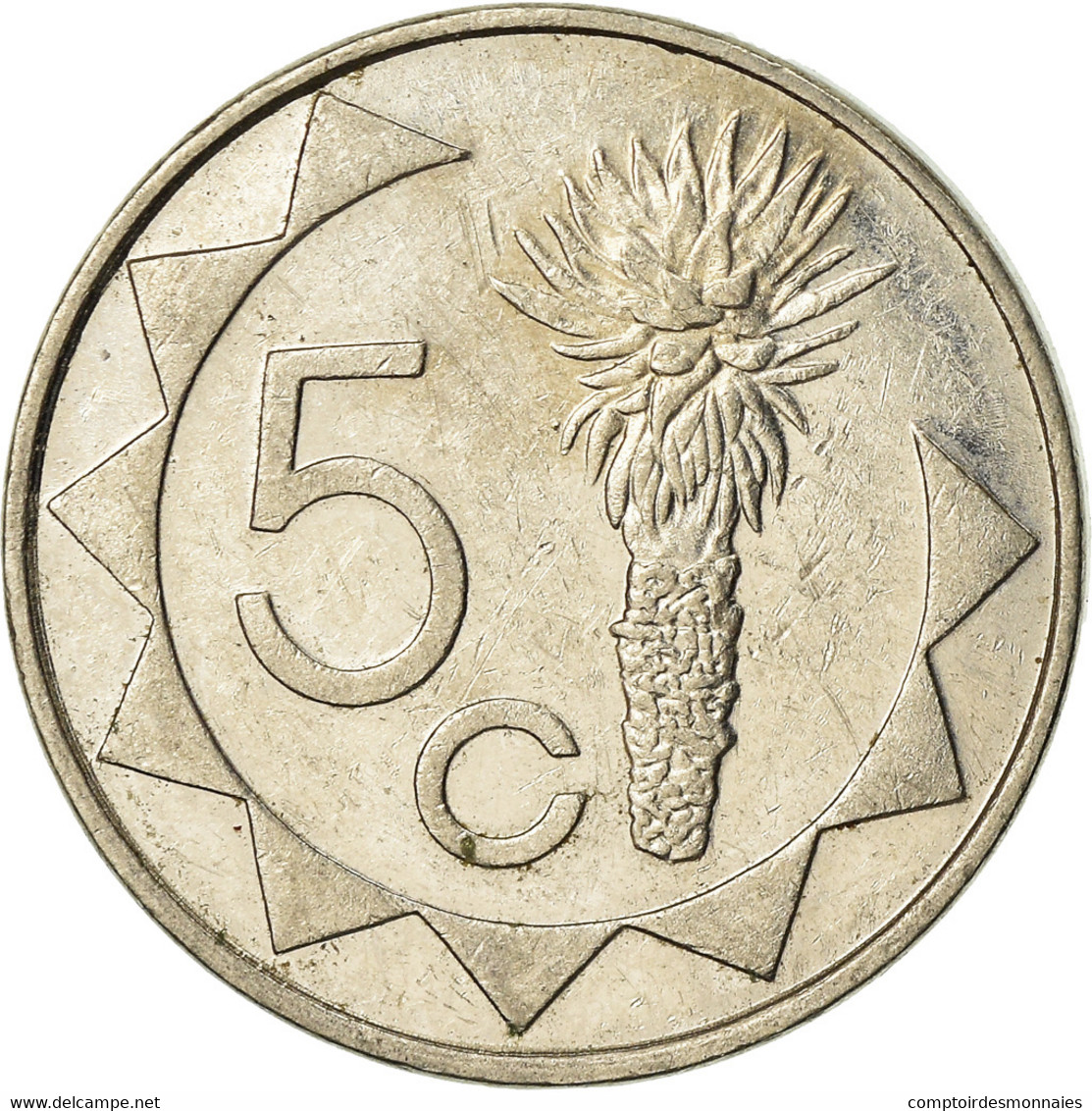 Monnaie, Namibia, 5 Cents, 1993, Vantaa, TTB, Nickel Plated Steel, KM:1 - Namibie