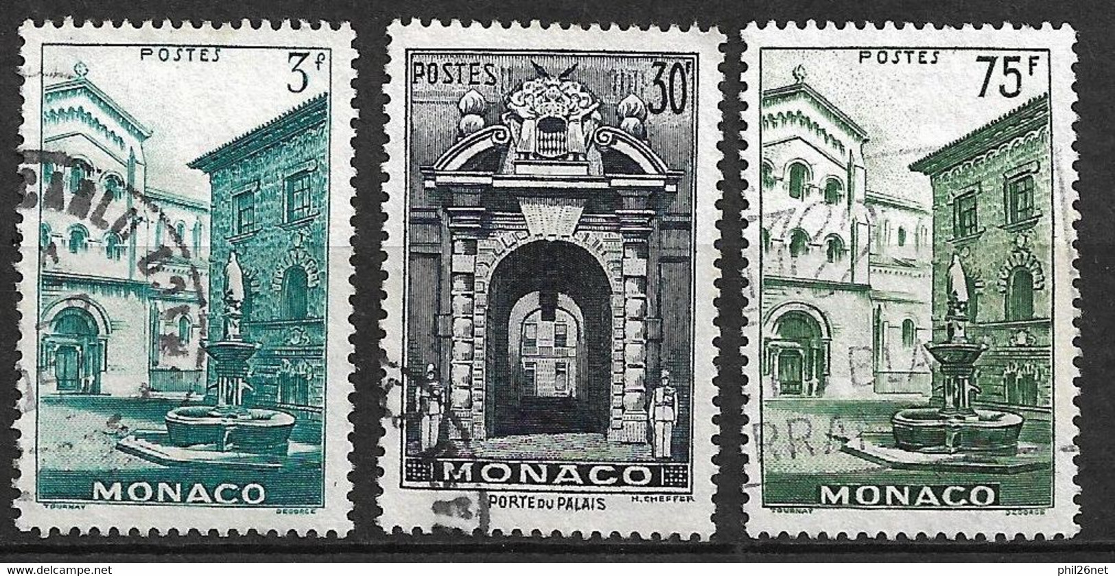 Monaco N°  369 ; 370 Et 398 Oblitérés    B/TB    - Used Stamps