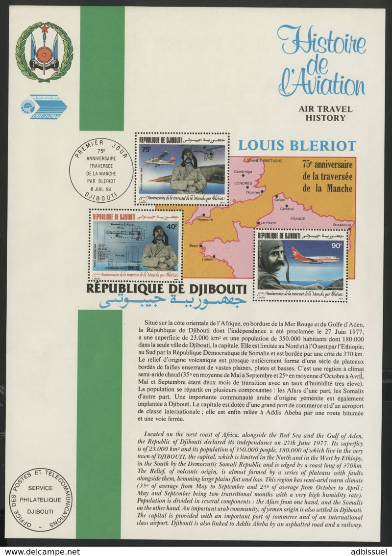 RARE FEUILLETS HISTOIRE DE L'AVIATION / AIR TRAVEL HISTORY. Air France / Blériot / Raids Aériens. Voir Description - Airplanes