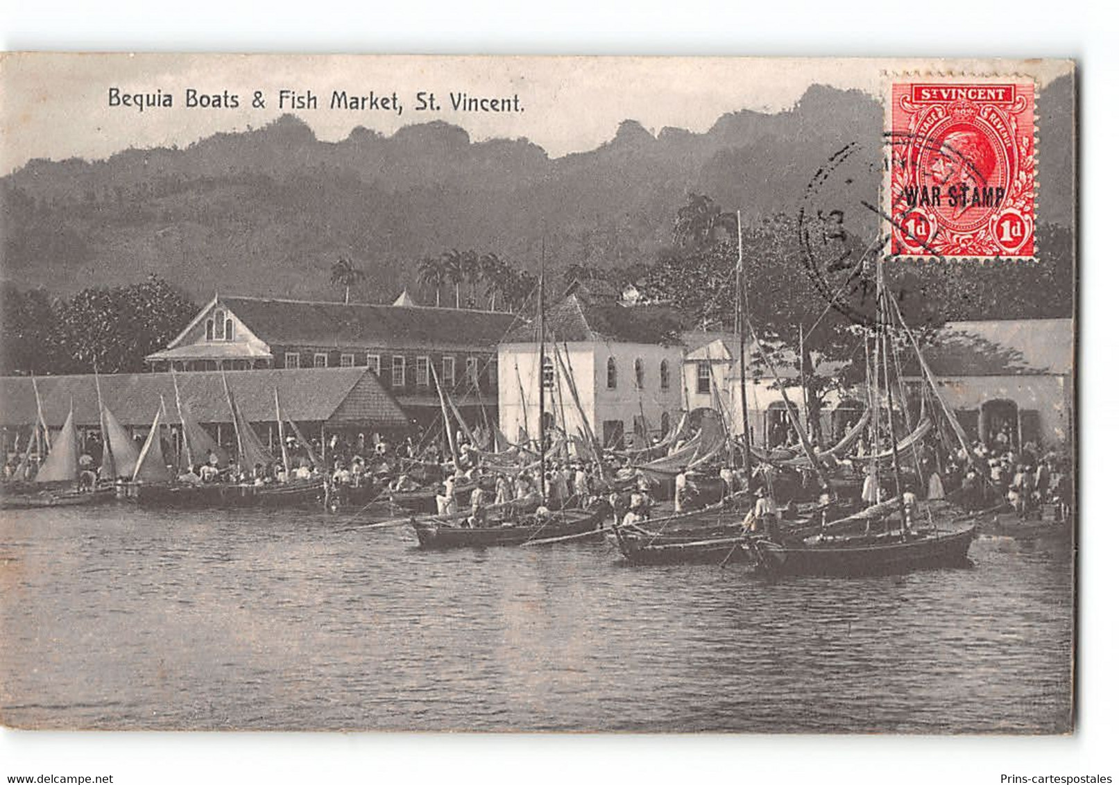 CPA Saint-Vincent-et-les-Grenadines - Bequia Boats And Fish Market - Saint Vincent &  The Grenadines