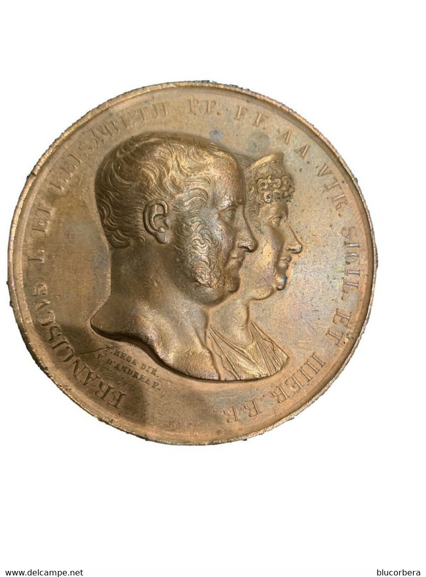 REGNO DI SICILIA: FRANCESCO I E M. ISABELLA 1825  INCORONAZIONE REGA / D'ANDREA  R.M.P. - Monarquía/ Nobleza