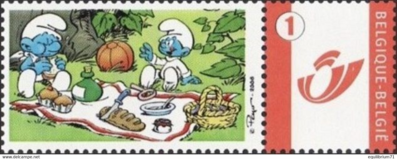 DUOSTAMP** / MY STAMP** - 50 ans des Schtroumpfs (2) / 50 jaar De Smurfen (2) - Schlumpf - Smurf, Smurfy