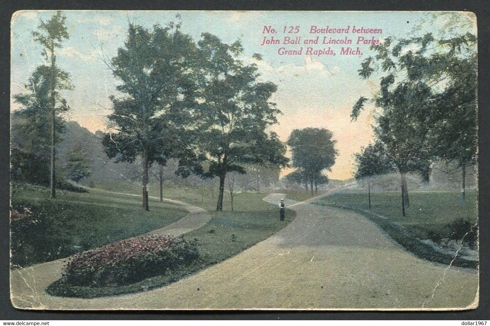 Boulevard Between John. Balll Lincoln Parks, Grand Rapids, Michigan  - Used  ,2 Scans For Condition. (Originalscan !! ) - Grand Rapids