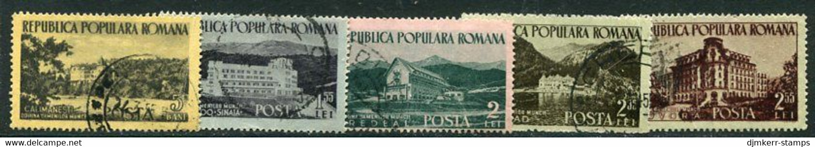 ROMANIA 1954 Holiday Homes Used,  Michel 1467-71 - Gebraucht