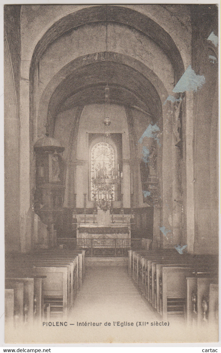 D84 - PIOLENC - INTERIEUR DE L'EGLISE (XIIe SIECLE) - Piolenc