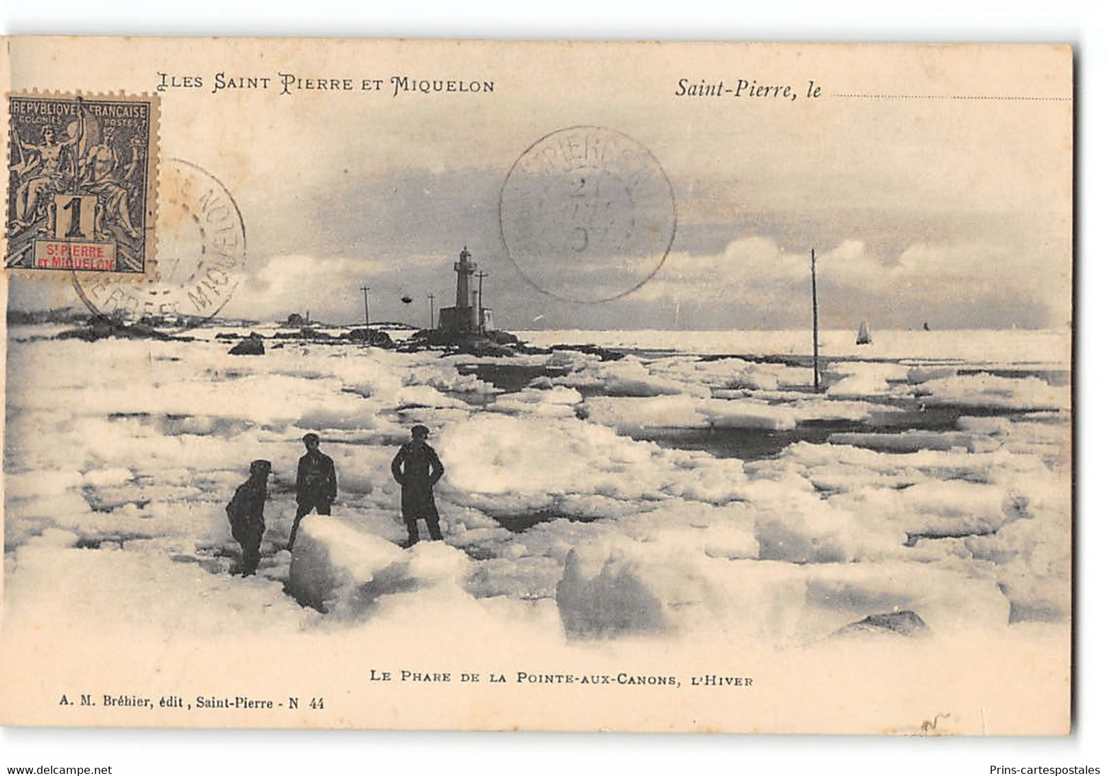 CPA Saint-Pierre Et Miquelon - Le Phare De La Pointe-aux-Canons L'hiver - Saint-Pierre En Miquelon