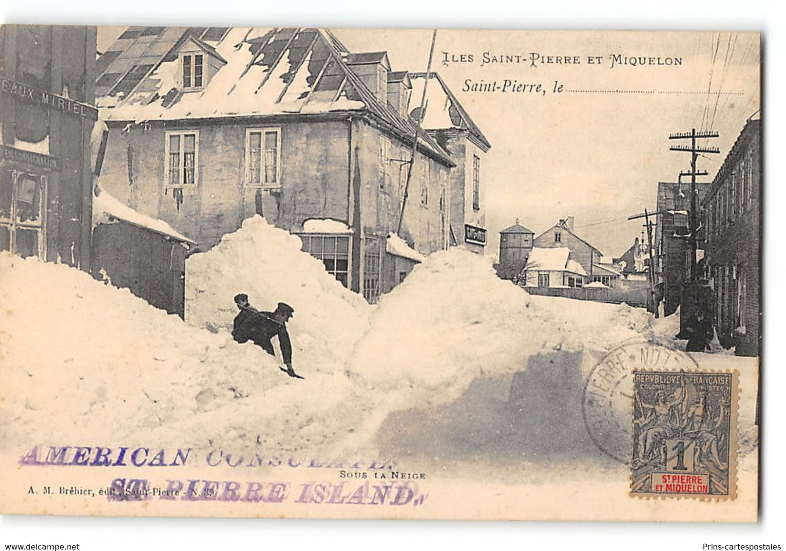 CPA Saint-Pierre Et Miquelon - Sous La Neige - Saint-Pierre Und Miquelon