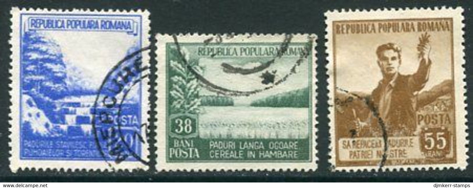 ROMANIA 1953 Forest Month  Used.  Michel 1439-41 - Usati