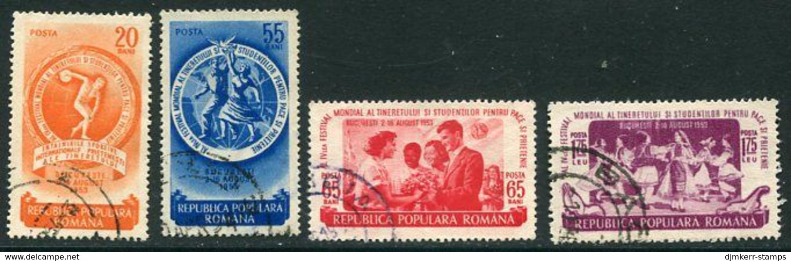 ROMANIA 1953 Youth And Student Festival  Used.  Michel 1435-38 - Gebraucht
