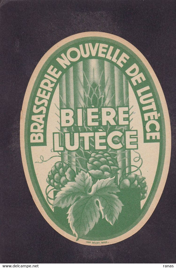 Publicité étiquette Bière Beer Publicitaire Réclame LUTECE 8,7 X 12,3 - Advertising