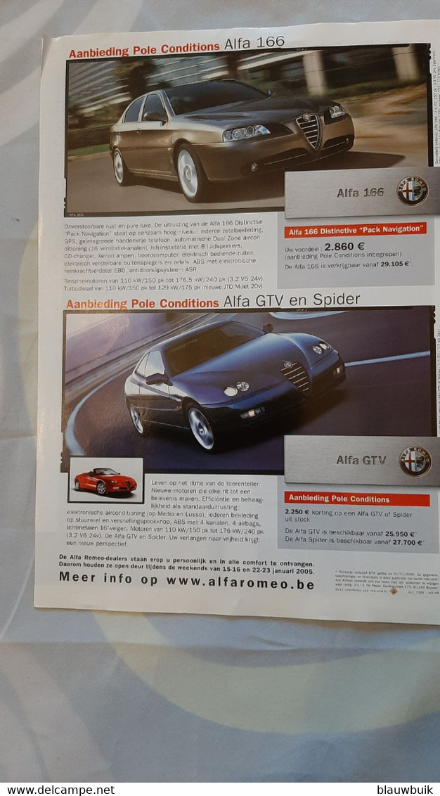 BROCURE + POSTKAARTEN  ALFA ROMEO 147 5 KAARTJES Dutch  RARE!!!! - Auto/moto