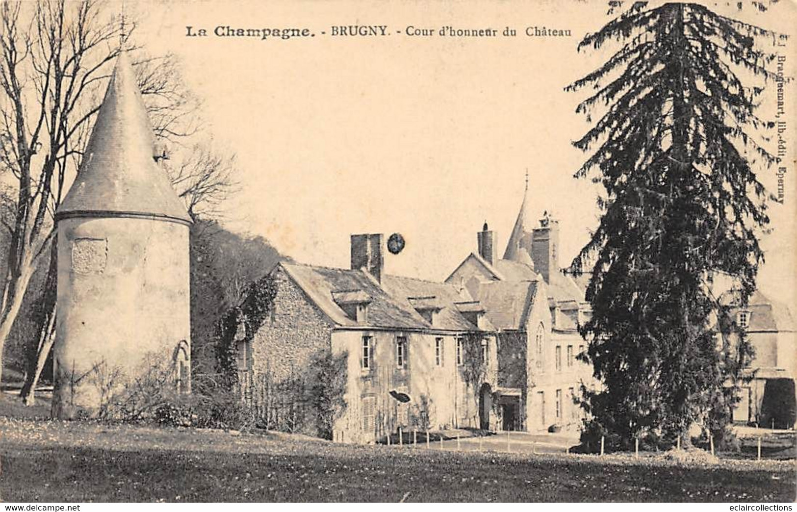Brugny        51        Cour D'honneur Du Château         (voir Scan) - Autres & Non Classés