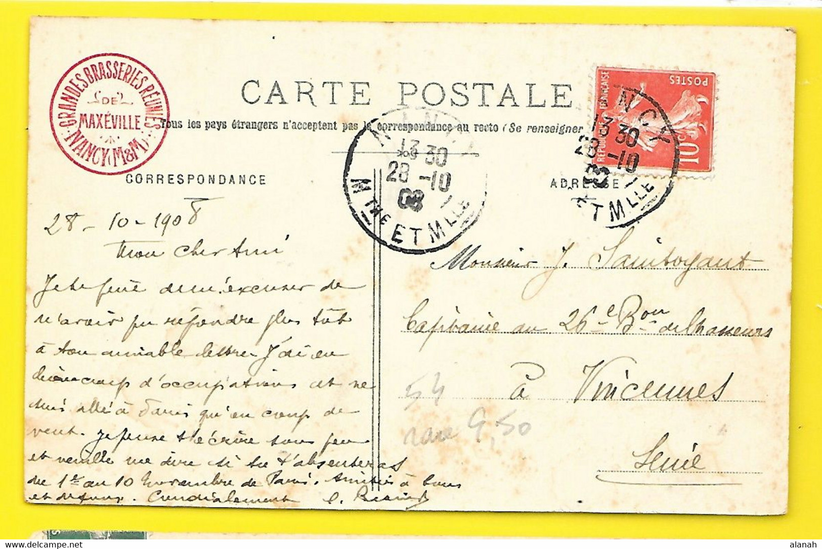 MAXEVILLE Rare Brasserie Betting En 1875 () Meurthe Et Moselle (54) - Maxeville