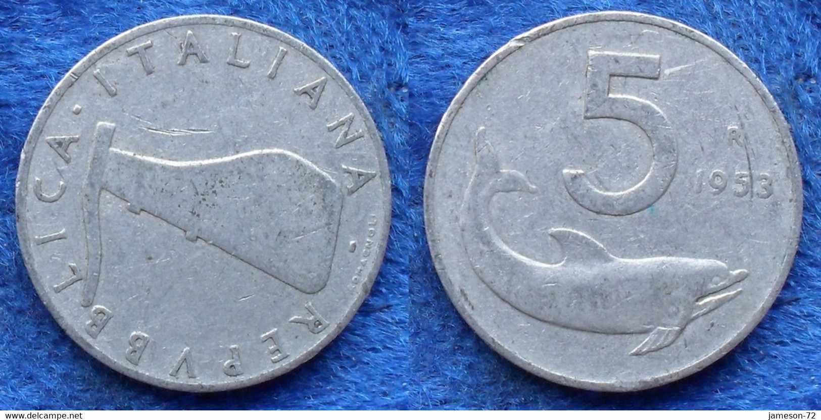 ITALY - 5 Lire 1953 R KM# 92 Republic Lira Coinage (1946-2001) - Edelweiss Coins - Sonstige & Ohne Zuordnung