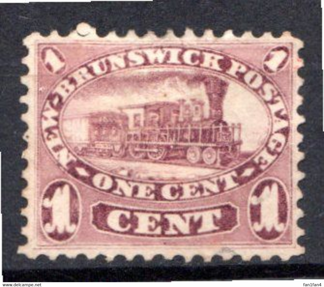 NOUVEAU BRUNSWICK - (Colonie Britannique) - 1860-63 - N° 4 - 1 C. Lilas - (Locomotive à Bois) - Otros & Sin Clasificación