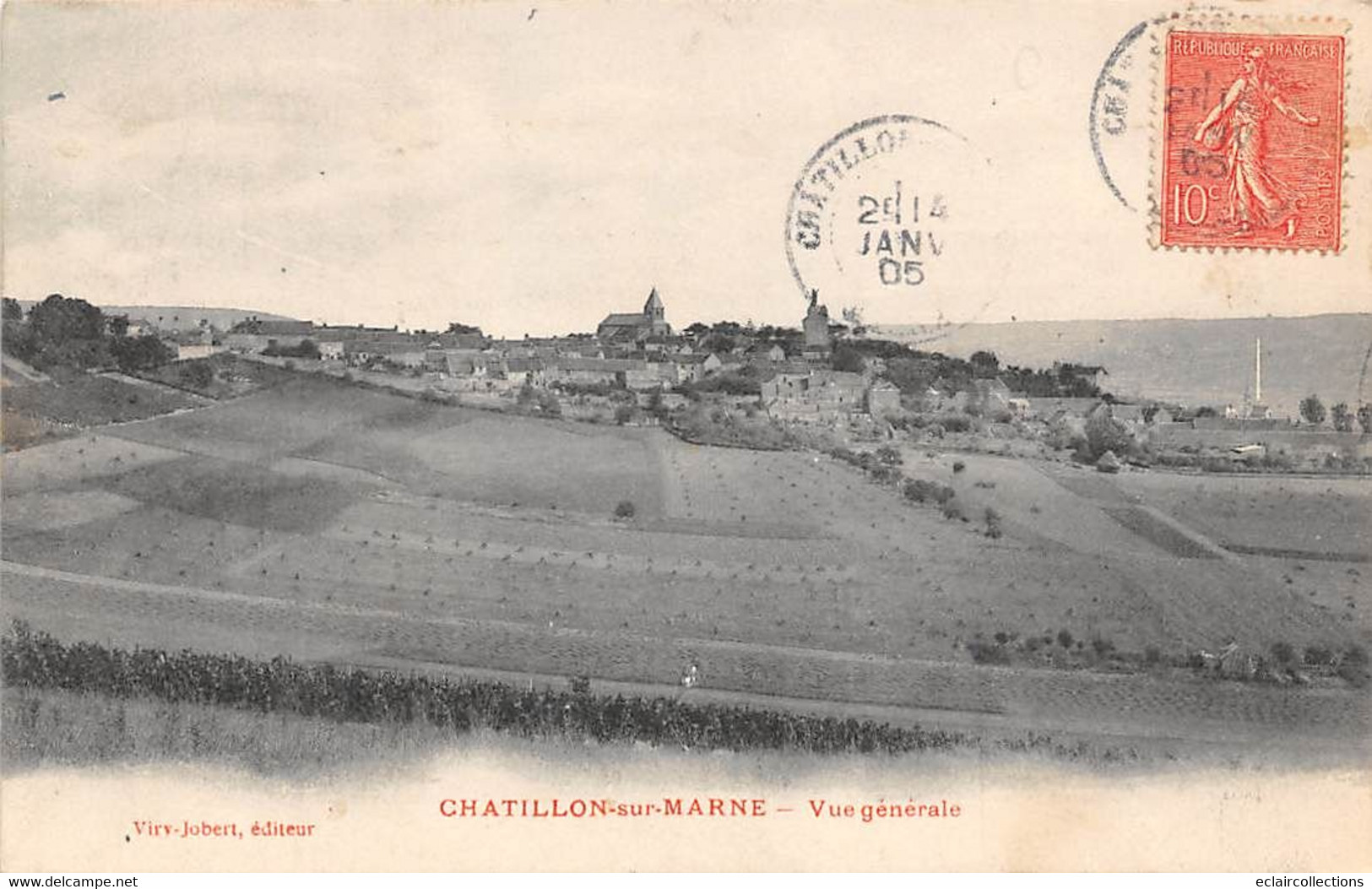 Châtillon-sur-Marne             51         Vue Générale             (voir Scan) - Châtillon-sur-Marne