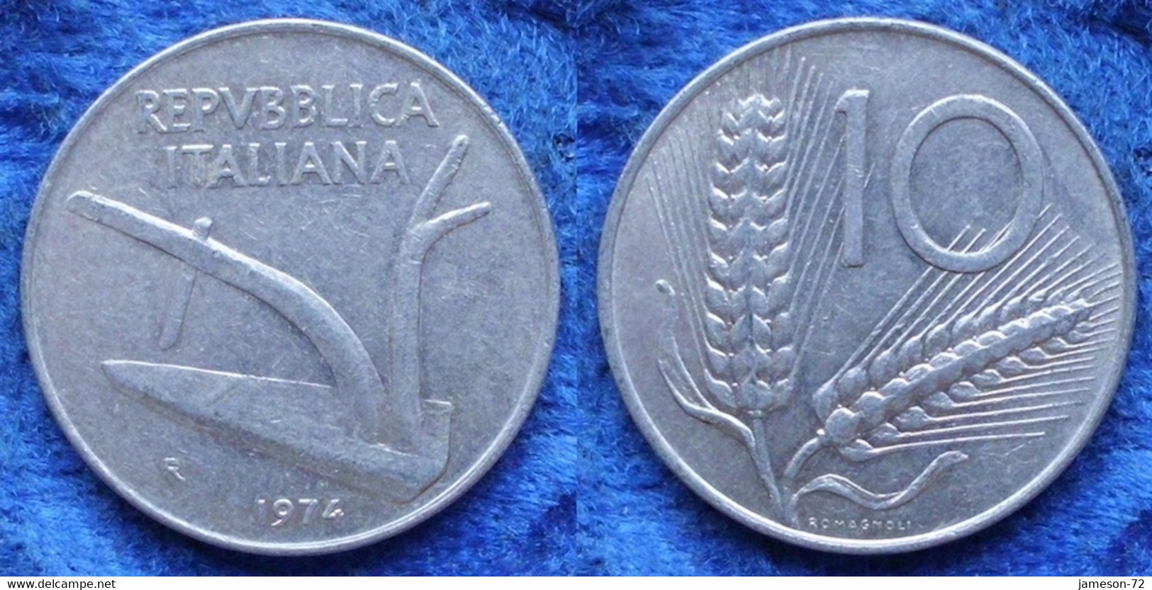 ITALY - 10 Lire 1974 R KM# 93 Republic Lira Coinage (1946-2001) - Edelweiss Coins - Andere & Zonder Classificatie
