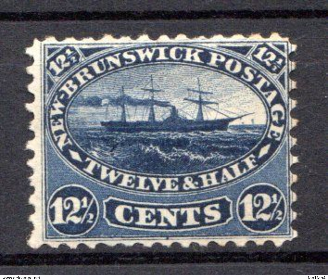 NOUVEAU BRUNSWICK - (Colonie Britannique) - 1860-63 - N° 8 - 12 1/20 C. Bleu - (Bateau à Vapeur Et à Voiles) - Otros & Sin Clasificación