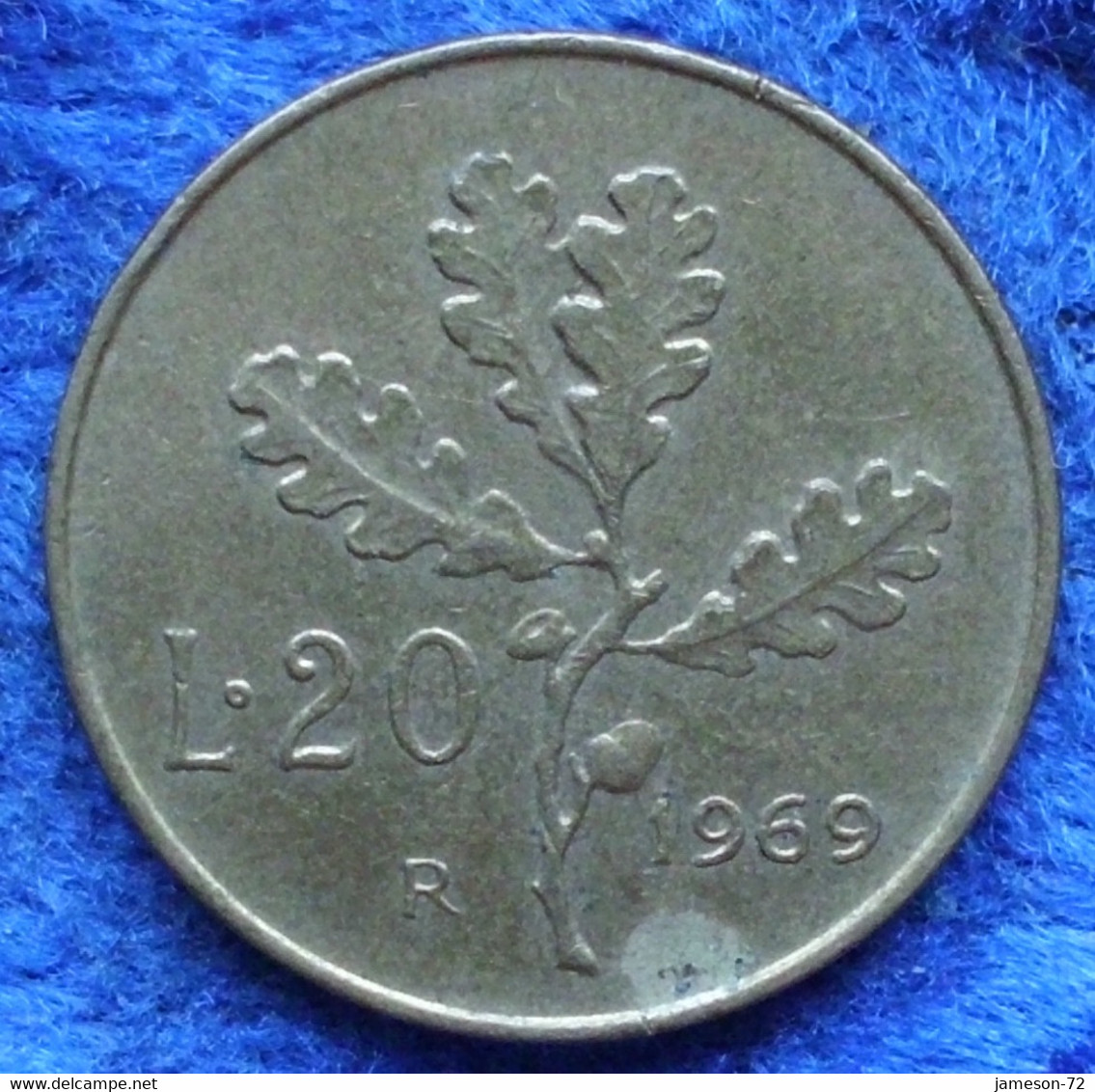 ITALY - 20 Lire 1969 R "oak Leaves" KM# 97.2 Republic - Edelweiss Coins - Other & Unclassified