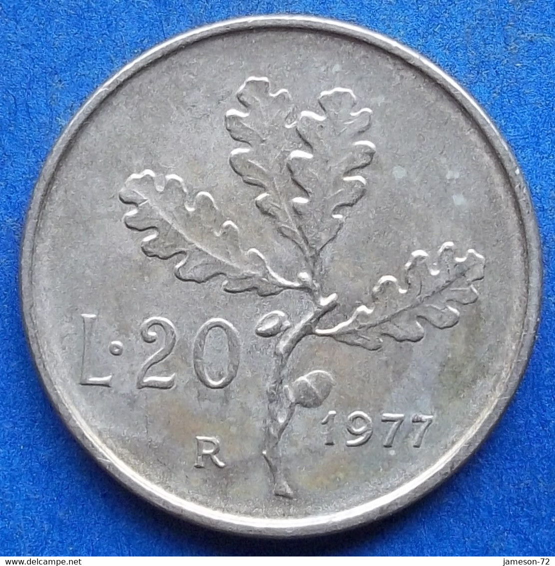 ITALY - 20 Lire 1977 R "oak Leaves" KM# 97.2 Republic - Edelweiss Coins - Other & Unclassified