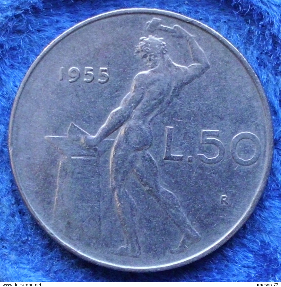 ITALY - 50 Lire 1955 R "Vulcan" KM#95.1 Republic (1946-2001) - Edelweiss Coins - Andere & Zonder Classificatie