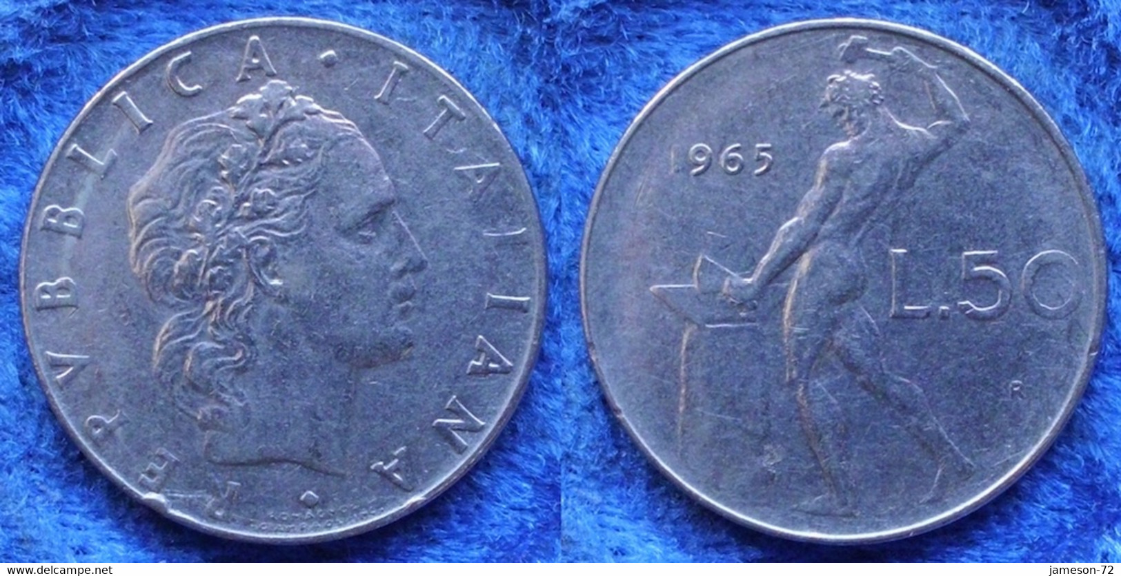 ITALY - 50 Lire 1965 R "Vulcan" KM#95.1 Republic (1946-2001) - Edelweiss Coins - Sonstige & Ohne Zuordnung