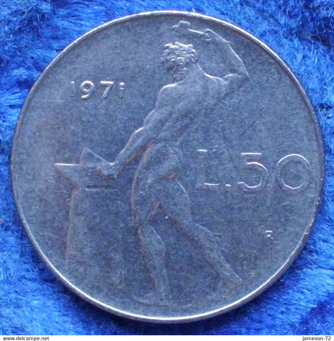 ITALY - 50 Lire 1971 R "Vulcan" KM#95.1 Republic (1946-2001) - Edelweiss Coins - Andere & Zonder Classificatie