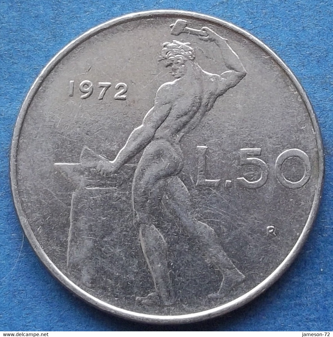 ITALY - 50 Lire 1972 R "Vulcan" KM# 95.1 Republic (1946-2001) - Edelweiss Coins - Autres & Non Classés